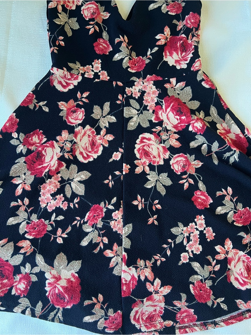Vintage 90s Floral Mini Dress Charlotte Russe Made in USA - Picture 4 of 6